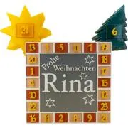 personaliesierbarer Adventskalender in weiss